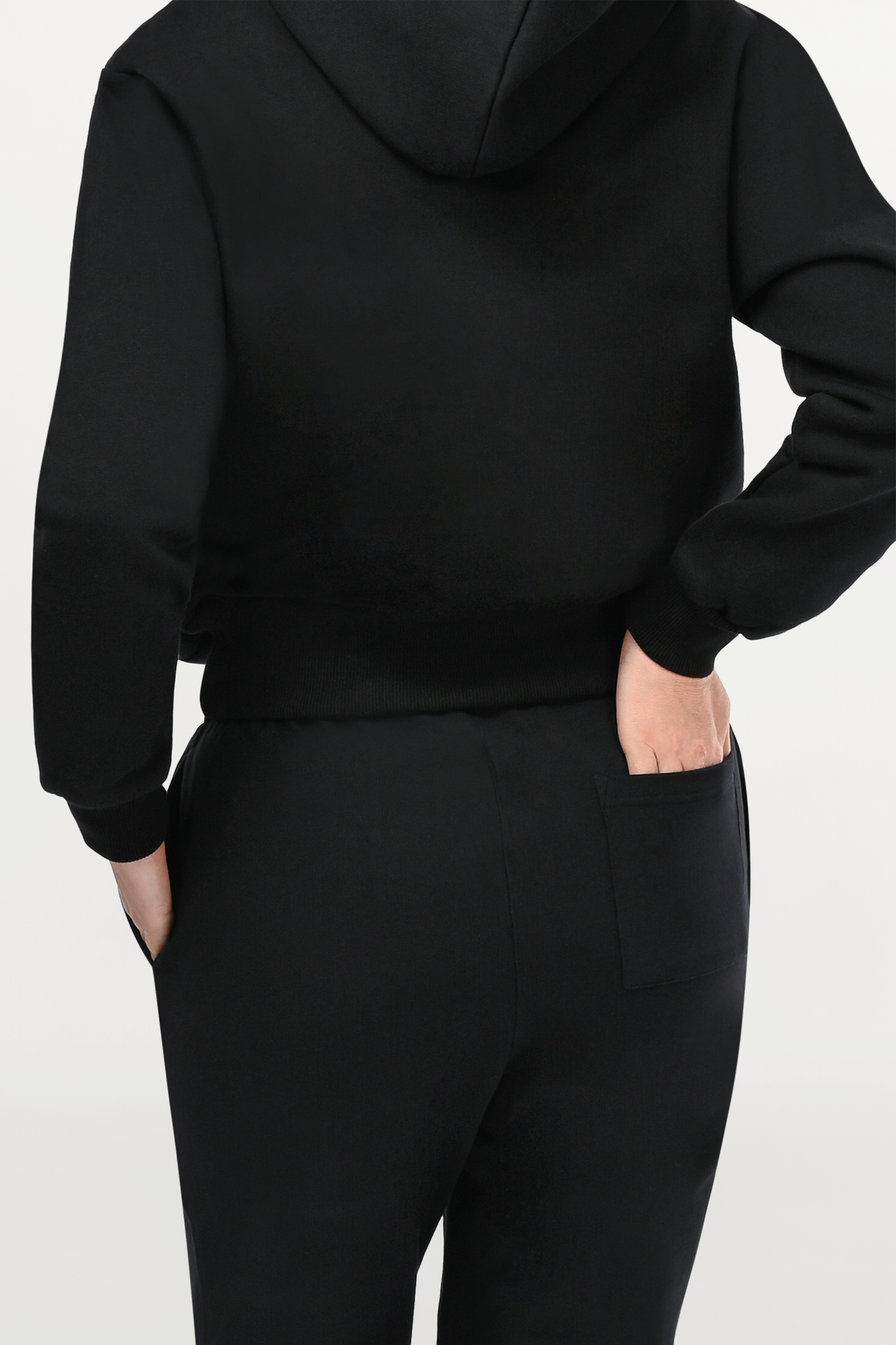 Pantaloni Track in Cotone Neri – Monogramma EN Antracite/Bianco